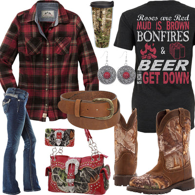 Bonfires & Beer Justin Belt Outfit