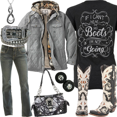 Wear My Boots Legendary Whitetails Hooded Jacket Outfit