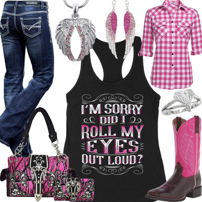 Roll My Eyes Out Loud Tank Top Outfit