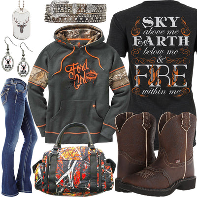Fire Within Me Ford Girl Hoodie Outfit