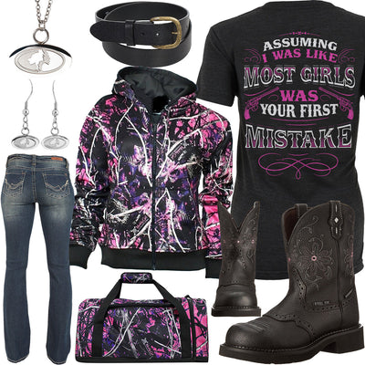 Your First Mistake Mossy Oak Jewelry Outfit