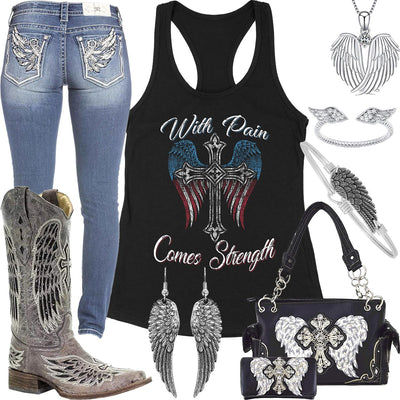 With Pain Comes Strength Tank Top Outfit