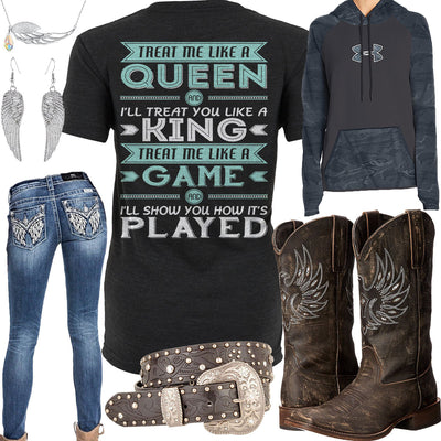 Like A Queen Roper Boots Outfit