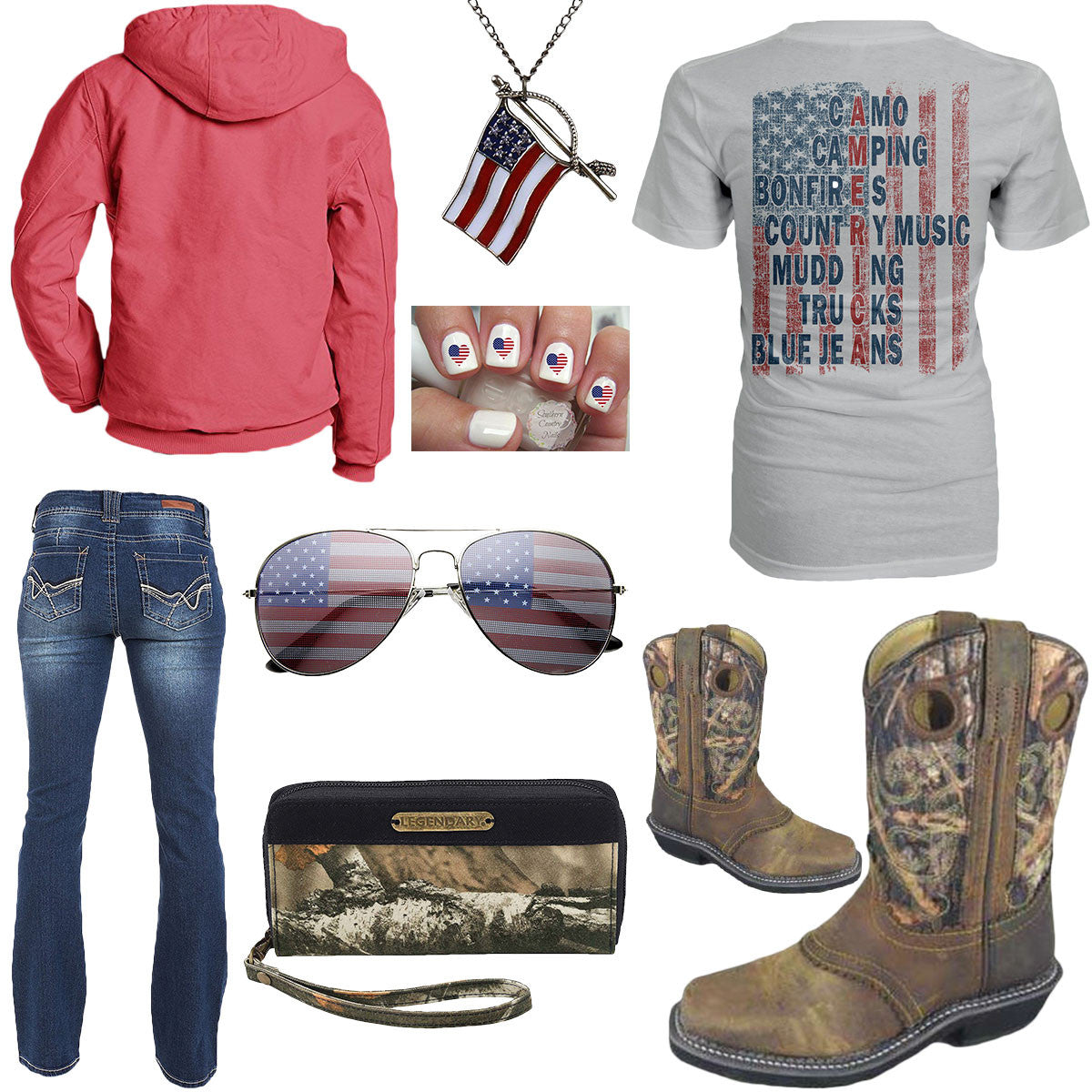 American Flag Carhartt Jacket Outfit – Real Country Ladies