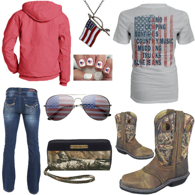 American Flag Carhartt Jacket Outfit