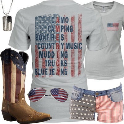 American Flag Laredo Boots Outfit