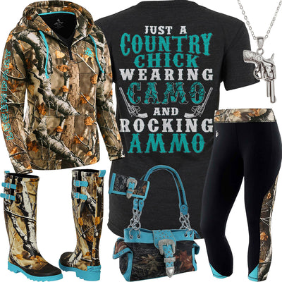 Camo & Ammo Rain Boots Outfit