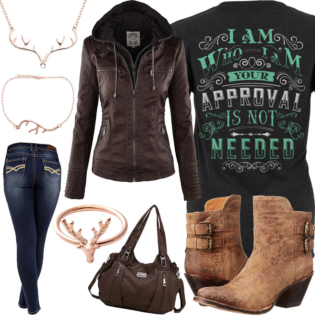 I Am Who I Am Hooded Jacket Outfit – Real Country Ladies