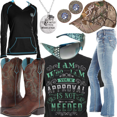 I Am Who I Am Ariat Boots Outfit