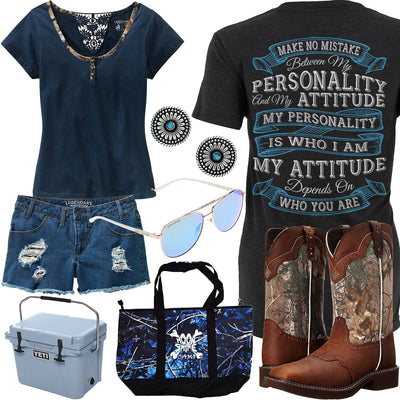 Personality & Attitude Cutoff Shorts Outfit