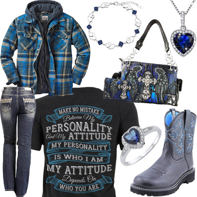 Personality & Attitude Plaid Hoodie Jacket Outfit