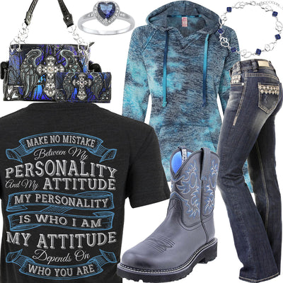 Personality & Attitude Embroidered Jeans Outfit
