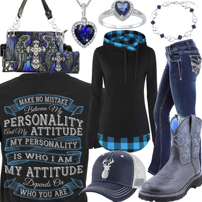 Personality & Attitude Plaid Hoodie Outfit