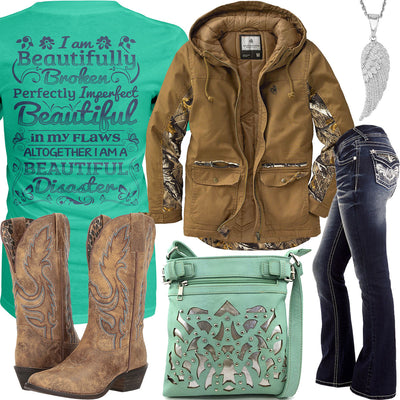 Beautiful Disaster Legendary Whitetails Jacket Outfit