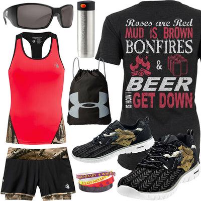 Bonfires & Beer Camo Tank Outfit