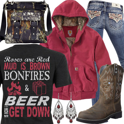 Bonfires & Beer Carhartt Jacket Outfit
