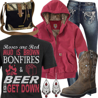 Bonfires & Beer Legendary Whitetails Purse Outfit