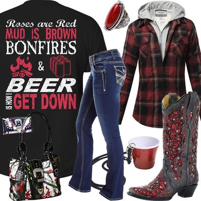 Bonfires & Beer Red Cup Outfit