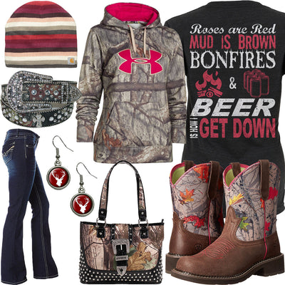 Bonfires & Beer Carhartt Knit Hat Outfit