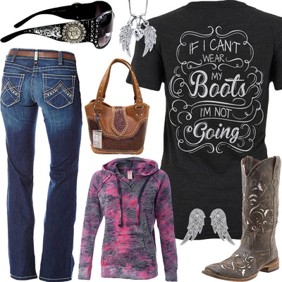 Wear My Boots Burnout Hoodie Outfit
