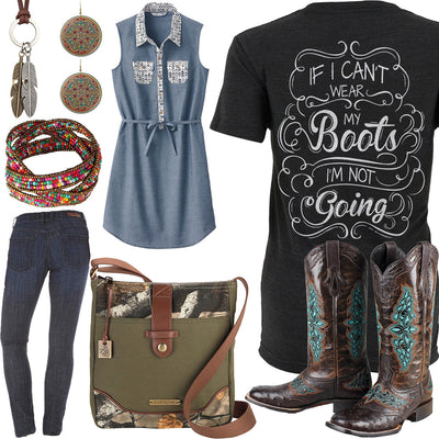 Wear My Boots Legendary Whitetails Dress Outfit