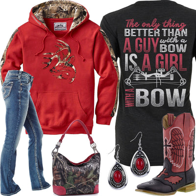 Girl With A Bow Angels Wings Boots Outfit