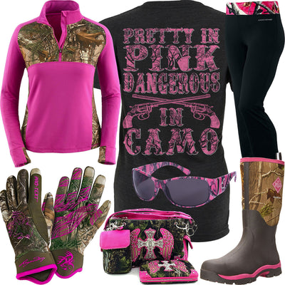 Dangerous in Camo Realtree Gloves Outfit