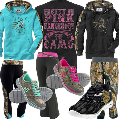 Dangerous In Camo Yoga Pants Outfits