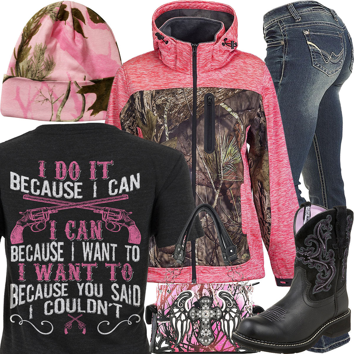 Because I Can Pink Realtree Beanie Outfit – Real Country Ladies