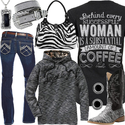 Amount Of Coffee Roper Boot Outfit