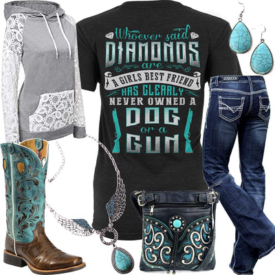 A Girls Best Friend Turquoise Necklace Outfit