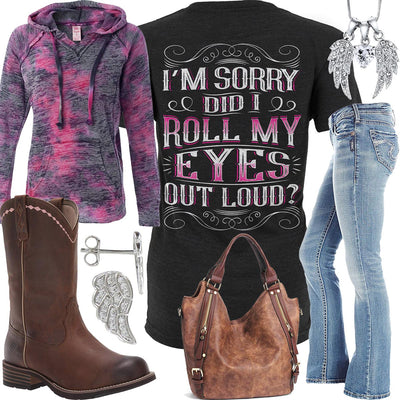 Roll My Eyes Ariat Boot Outfit