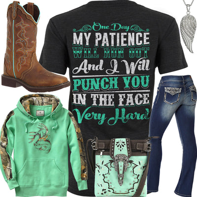Punch You In The Face Mint Messenger Bag Outfit