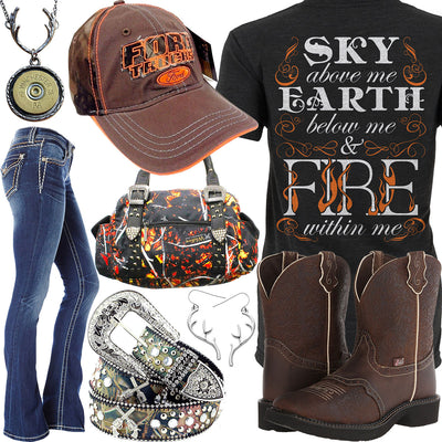 Fire Within Me Ford Trucks Cap Outfit