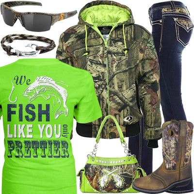 We Fish Like You Realtree Sunglasses Outfit
