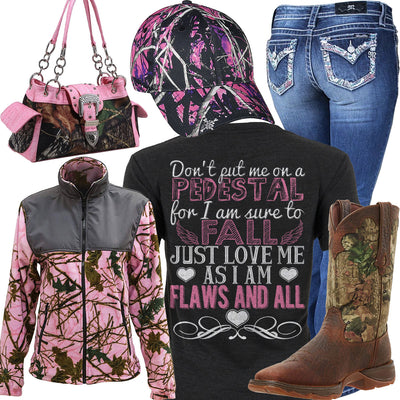 Flaws And All TrailCrest Pink Camo Jacket Outfit