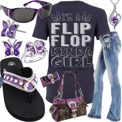 Flip Flop Kinda Girl Butterfly Earrings Outfit