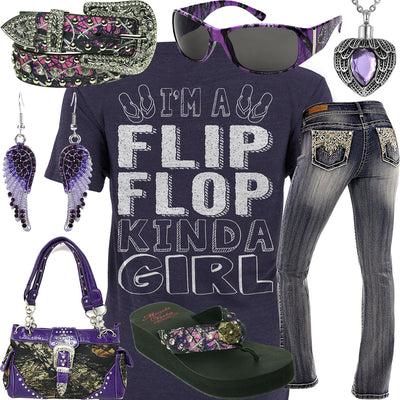 Flip Flop Kinda Girl Muddy Girl Belt Outfit