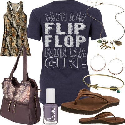 Flip Flop Kinda Girl Browning Purse Outfit