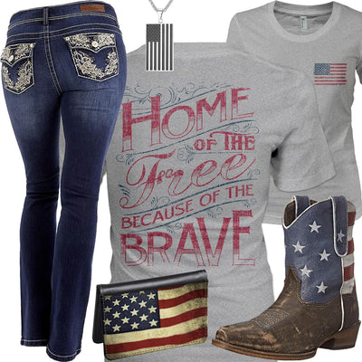 Home Of The Free WallFlower Jeans Outfit