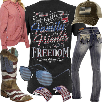 Faith, Family, Friends & Freedom Carhartt Hoodie Outfit