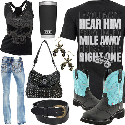 Half A Mile Away Skull Tank Outfit