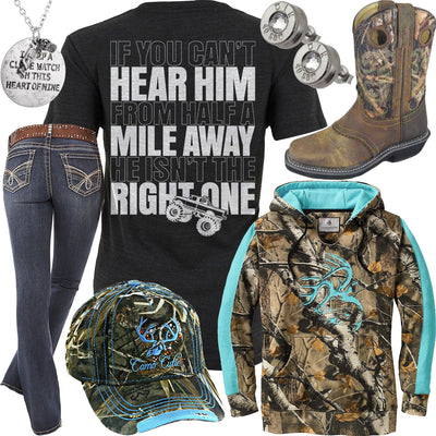 Half A Mile Away Camo Boots Outfit