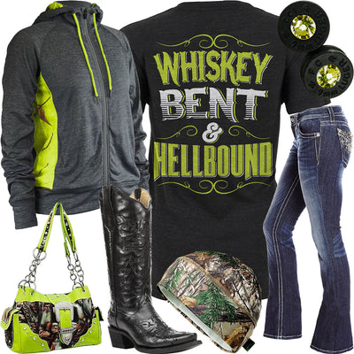 Whiskey Bent & Hellbound Camo Beanie Outfit
