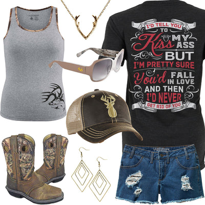 I'd Tell You To Kiss Legendary Whitetails Tank Outfit