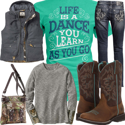 Life is a Dance Legendary Whitetails Vest Outfit