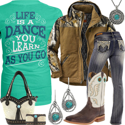 Life Is A Dance Camo Workwear Jacket Outfit