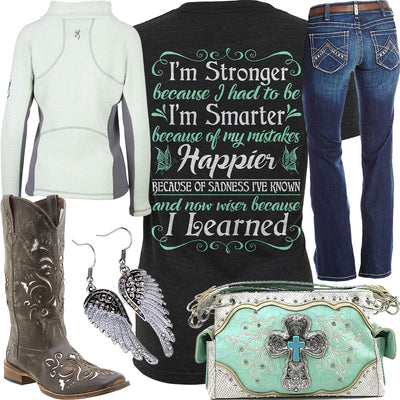 Wiser Because I Learned Browning Sweater Outfit