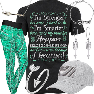 Wiser Because I Learned Mint Camo Leggings Outfit