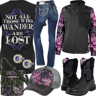 Those Who Wander Muddy Girl Cap Outfit